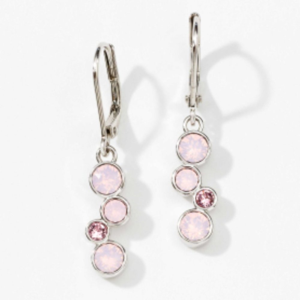 NWOT Swarovski Crystal Tickled Pink Earrings